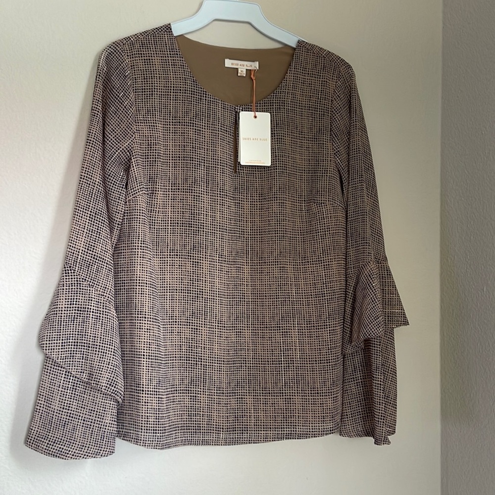 Blouse cream punk, summer blouse